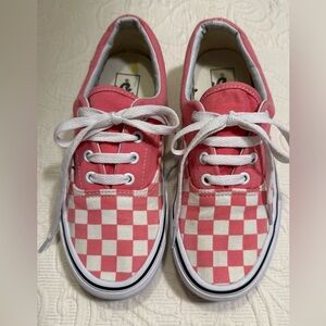 Gently Worn VANS Pink Checkered Sneakers